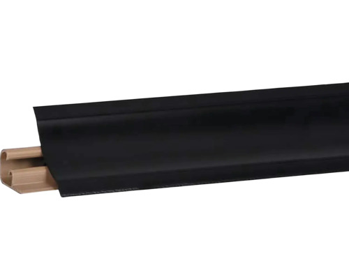 Tesniaca PVC lišta LB 23 3000 x 23 x 23 mm čierny mat Plastová káblová lišta s krytom