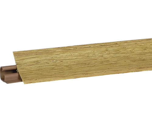Tesniaca PVC lišta LB 23 3000 x 23 x 23 mm dub halifax Soklová lišta s káblovým kanálom a štruktúrou dreva