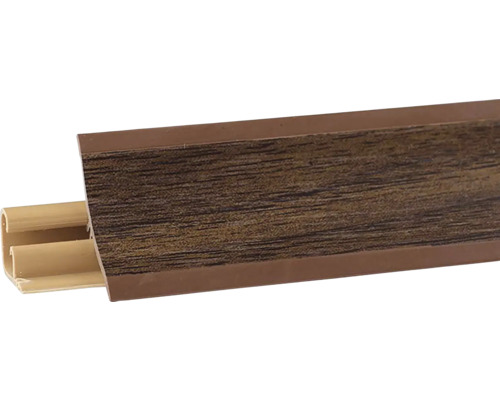 Tesniaca PVC lišta LB 23 3000 x 23 x 23 mm orech tmavý Plastový káblový kanál s dekórom dreva