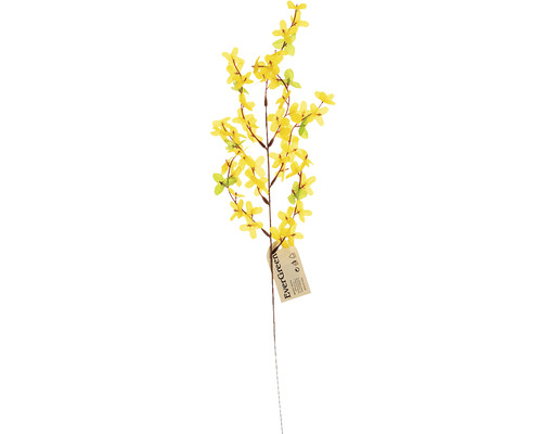 Umelá rastlina forsythia 7 výhonov 52 cm žltá