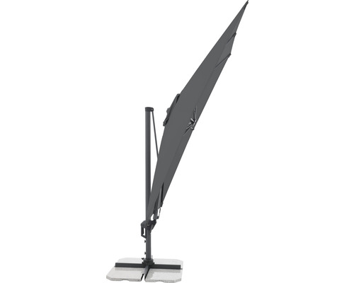 Sivý slnečník na kamennej doske