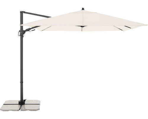 Výkyvný slnečník s kamenným podstavcom do záhrady