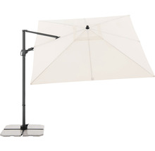 Štvorcový slnečník s bočnou nohou so stojanom do záhrady