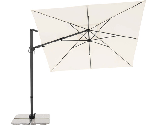 Obdĺžnikový záhradný slnečník so stojanom