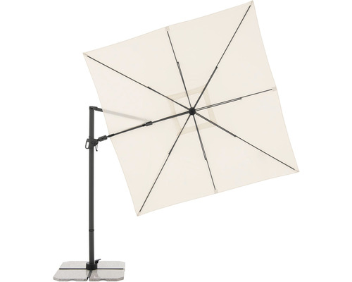 Štvorcový slnečník s bočnou nohou so stojanom