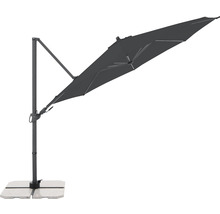Výkyvný slnečník s betónovým podstavcom do záhrady