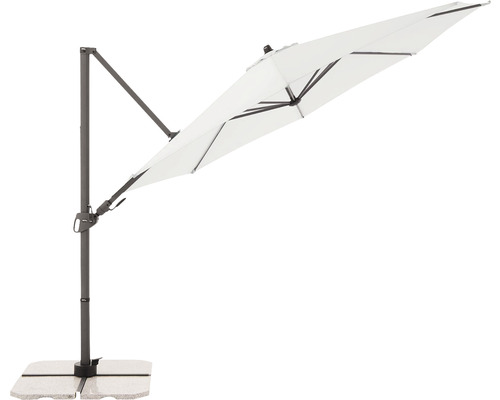 Výkyvný slnečník so základňou pre vonkajšie použitie