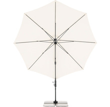 Otvorený štvorcový slnečník so stojanom