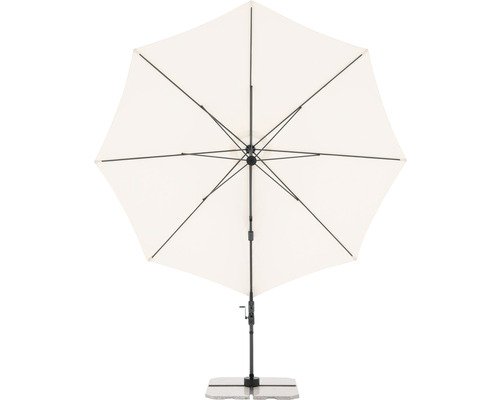 Otvorený štvorcový slnečník so stojanom