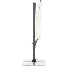 Bočný slnečník s betónovým podstavcom do záhrady