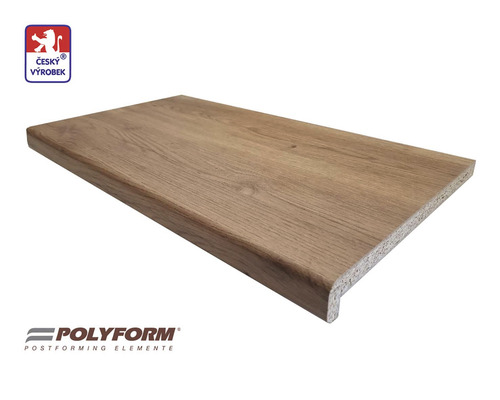 Parapet vnútorný na mieru Polyform 150 x 500 - 3000 mm zlatý dub