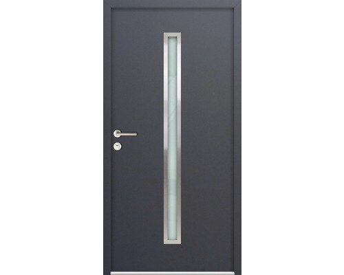 Vchodové dvere vedľajšie Steel Standart 01 1000 x 2100 mm ľavé antracit