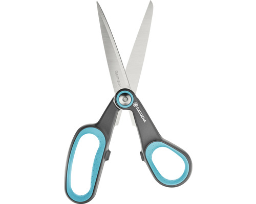 Záhradné nožnice s oceľovými čepeľami a plastovými rukoväťami