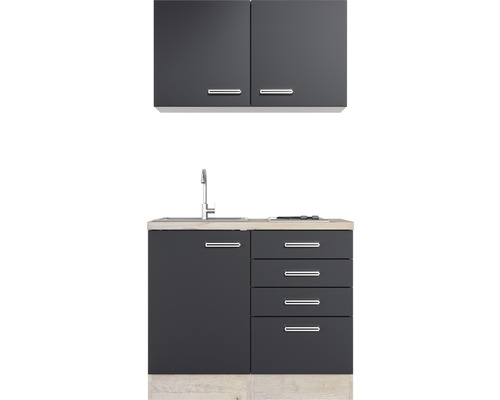 Kuchynská linka s drezom, spodnými a hornými skrinkami