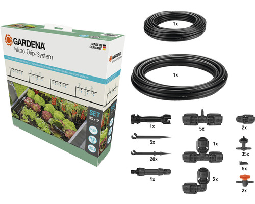 Sada Gardena Micro-Drip-System pre zavlažovanie s 35 dielmi