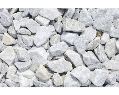 Kamenná drť mramorová 25–50 mm oblačnebiela balenie 25 kg