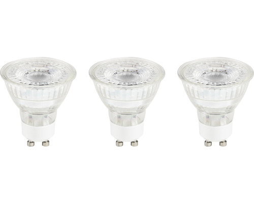 LED žiarovka PAR16/PAR51 GU10 / 4,9 W ( 64 W ) 450 lm 2700 K číra bal. - 3 ks Tri LED žiarovky GU10