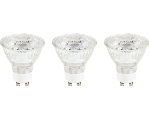 LED žiarovka PAR16/PAR51 GU10 / 4,9 W ( 64 W ) 450 lm 6500 K číra bal. - 3 ks Sada troch žiaroviek GU10