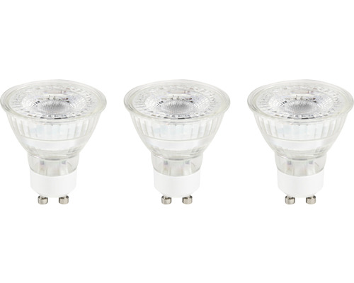 LED žiarovka PAR16/PAR51 GU10 / 4,9 W ( 64 W ) 450 lm 6500 K číra bal. - 3 ks