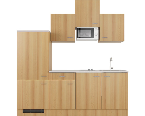 Kuchynská linka so spodnými skrinkami, hornými skrinkami a mikrovlnnou rúrou