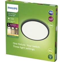 LED vonkajšie stropné svietidlo Philips 8719514417977 Superslim IP54 15W 1300lm 2700K čierne-thumb-2