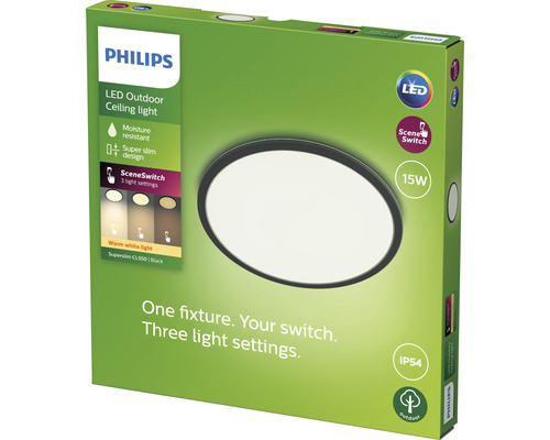 Stropné LED svietidlo Philips pre vonkajšie použitie v obale produktu