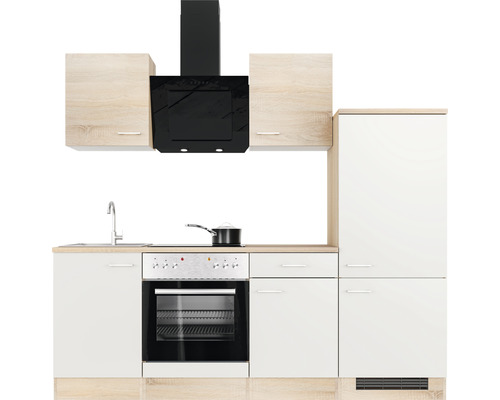 Kompletná kuchyňa s umývadlom, sporákom, digestorom a skriňami