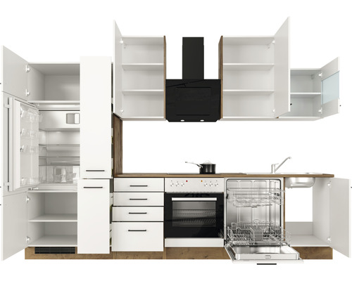 Kompletná kuchyňa s chladničkou s mrazničkou, umývačkou riadu, sporákom a digestorom
