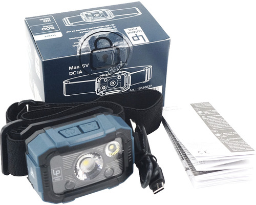 LED čelovka s obalom a návodom na použitie