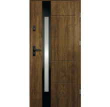 Vchodové dvere so sklenenou vložkou a vodorovnými ozdobnými líniami