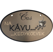Dekoratívna tabuľa na kávu s nápisom ''Čas na kávu...kedykoľvek''