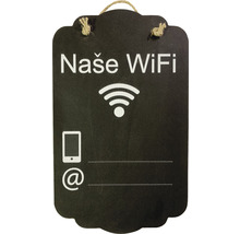 Štítok WiFi s nápisom Naše WiFi