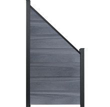 Sivý plot so skosením