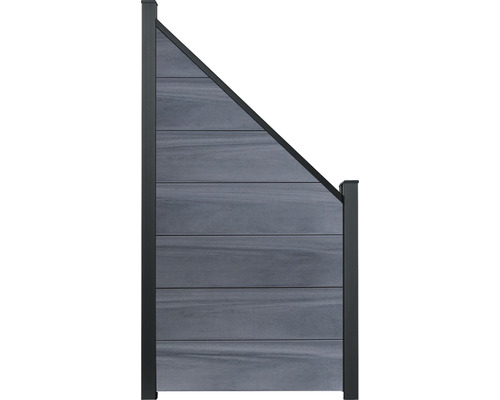 Sivý plot so skosením