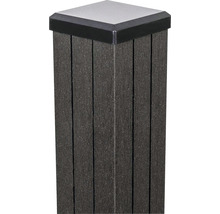 Drevený plotový stĺpik s krytkou