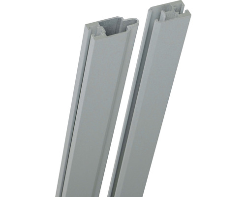 Dva sivé plastové profily