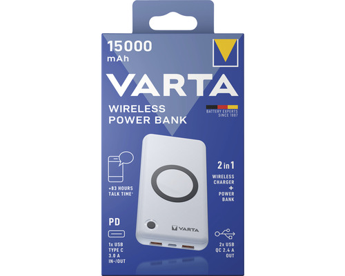 Powerbanka VARTA 15000 mAh bezdrôtová