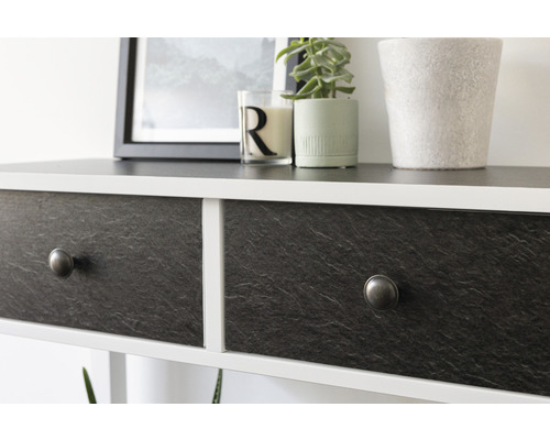 Konzola s dvomi zásuvkami a gombíkovými úchytkami