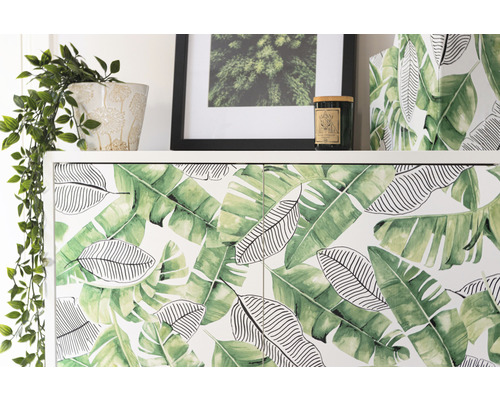 Skrinka s listovým vzorom, črepníková rastlina, rám obrazu a sviečka