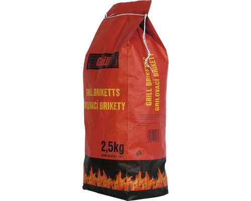 Vrecko grilovacích brikiet s obsahom 2,5 kg