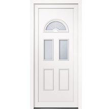 Biele dvere so sklenenými výplňami