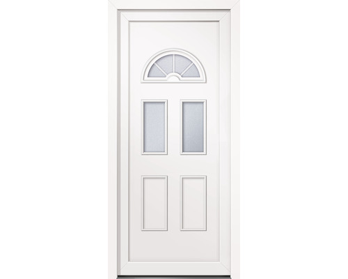 Biele dvere so sklenenými výplňami