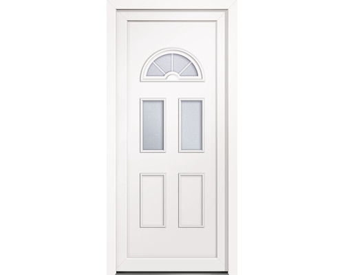 Biele dvere so sklenenými výplňami