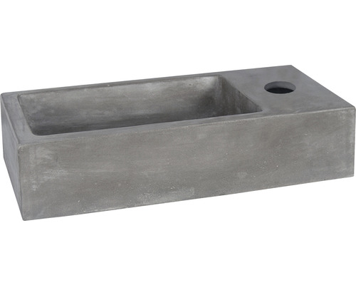 Obdĺžnikové umývadlo na dosku z betónu