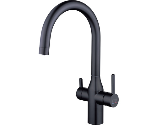 Kuchynská batéria s vysokým výtokom a dvoma rukoväťami