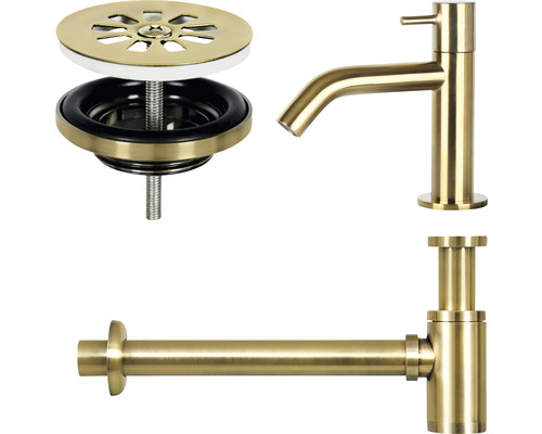 Umývadlová batéria, sifón a odtoková súprava z kovu