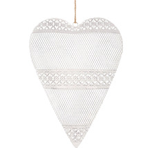 Dekoratívne srdce z kovovej pletiva so zavesením
