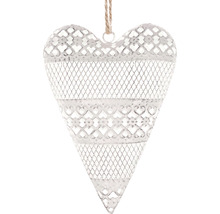 Dekoratívne kovové srdce so šnúrkou na zavesenie