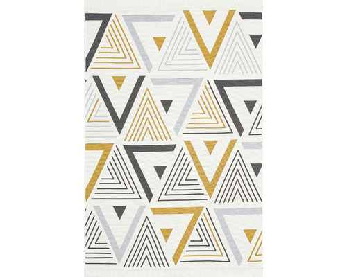 Kusový obojstranný koberec Arya 18 yellow/grey 60x90 cm