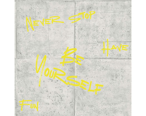 Vliesová tapeta 103319026 Graffiti 10,05x0,53 m Tapeta s nápismi Never Stop, Have, Be Yourself a Fun